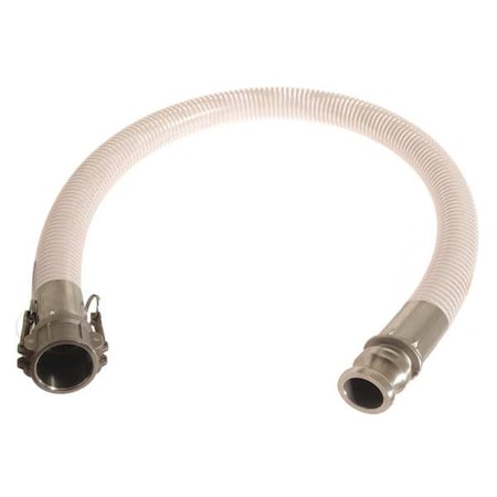Continental NFW300-05CE-G - Food Grade Hose,3" ID x 5 ft.,Clear