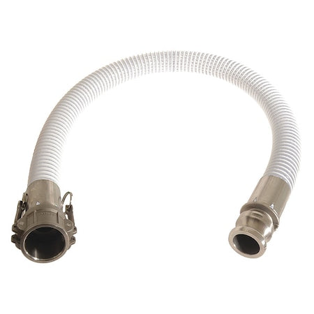 Continental VBT200-08CE-G - Food Grade Hose,2" ID x 8 ft.,Clear