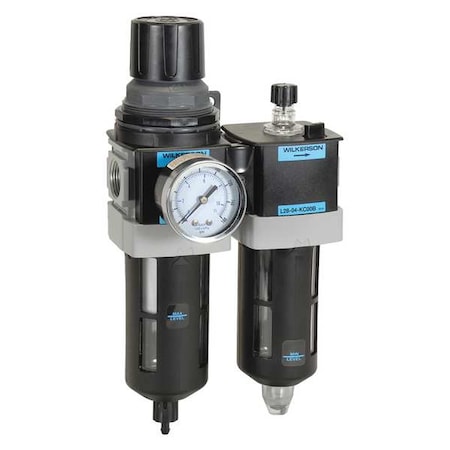 Wilkerson D28-04-FKG0B - Filter/Regulator Lubricator, 2 pcs, Overall Height- 11.5 in