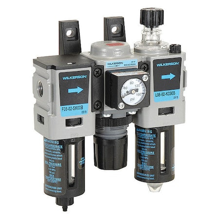 Wilkerson C08-02-FKG0B - Filter/Regulator Lubricator, 3 pcs