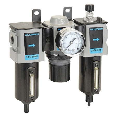 Wilkerson C18-02-FLG0B - Filter/Regulator/Lubricator,3 pcs.
