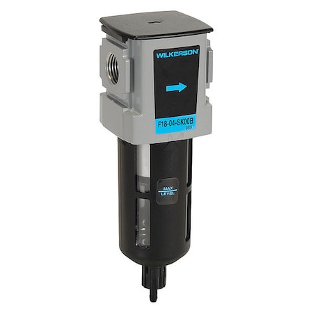 Wilkerson F18-02-SK00B - Compressed Air Filter, 5 micron Rating, Overall Width: 2.37 in