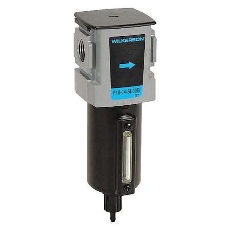 Wilkerson F18-04-SL00B - Compressed Air Filter, 5 micron Rating, Bowl Size - Air Treatment: 1.7 oz