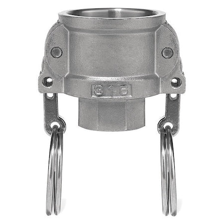 Usa Industrials BULK-CGF-306 - Cam and Groove Fitting, 304 SS, D, 4" Coupler x 4" Female NPT
