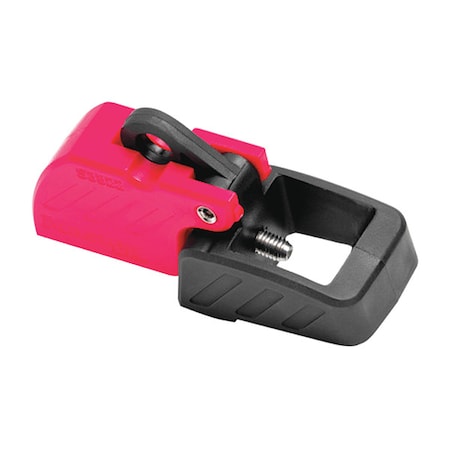 Master Lock S3822 - Circuit Breaker Lockout, Clamp-On w/Screw, Color: Black, Red