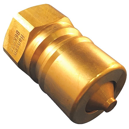 Hansen B3K21 - Hydraulic Quick Connect Hose Coupling, Brass Body, Push-to-Connect Lock, 3/8"-18 Thread Size