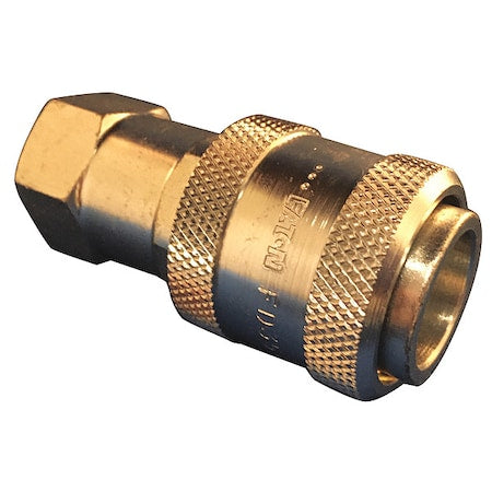 Eaton Aeroquip FD35-1001-06-06 - Hydraulic Quick Connect Hose Coupling, Steel Body, Push-to-Connect Lock, 3/8"-18 Thread Size