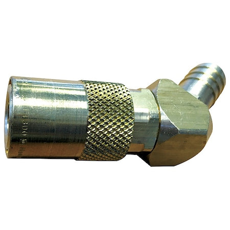 Hansen FTS328 - Hydraulic Quick Connect Hose Coupling, Brass Body, Push-to-Connect Lock, 3/8"-18 Thread Size