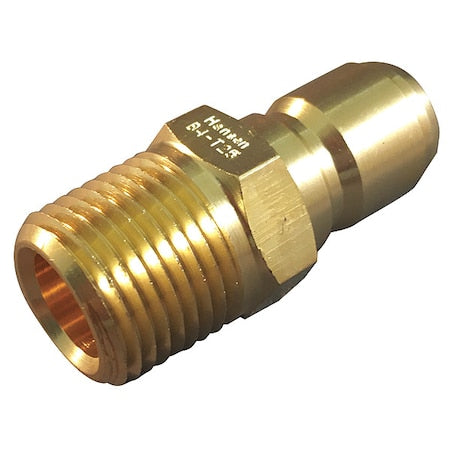 Hansen B4T25 - Hydraulic Quick Connect Hose Coupling, Brass Body, Push-to-Connect Lock, 1/2"-14 Thread Size