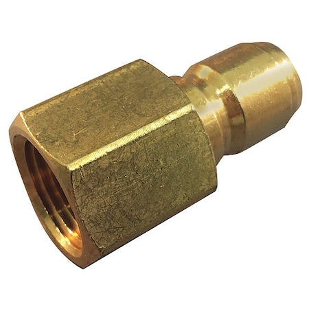 Hansen B2T16 - Hydraulic Quick Connect Hose Coupling, Brass Body, Push-to-Connect Lock, 1/4"-18 Thread Size