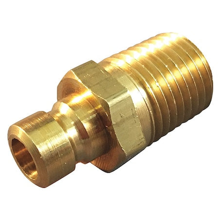 Hansen FTP251F - Hydraulic Quick Connect Hose Coupling, Brass Body, Push-to-Connect Lock, 1/8"-27 Thread Size