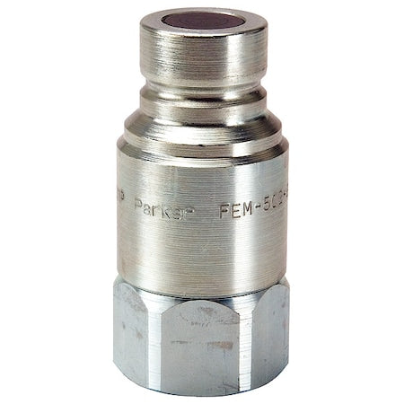 Parker FEM-1002-16FP - Hydraulic Quick Connect Hose Coupling, Steel Body, Push-to-Connect Lock, 1"-11-1/2 Thread Size