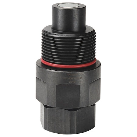 Parker FET-372-8FP - Hydraulic Quick Connect Hose Coupling, Steel Body, Thread-to-Connect Lock, 1/2"-14 Thread Size