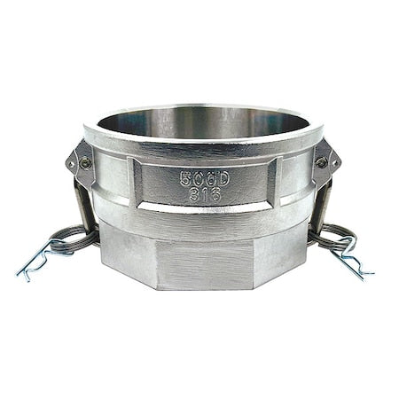 PLE157 - Cam and Groove Coupling, 5", 316 SS, Fitting Type: FNPT