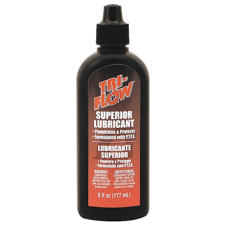 Tri-Flow TF0021060 - General Purpose Lubricant, 6 oz, Bottle, Mineral Oil Base, 475 Degrees F Max Op Temp, Brown, SUPERIOR Series