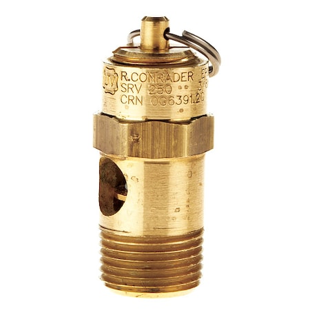 Conrader SRV250-3/8-CE-225 - Safety Valve,Brass Ball