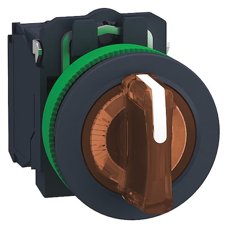 Schneider Electric XB5FK135G5 - Selector Switch,Illum,3 Pos,30mm,Orange