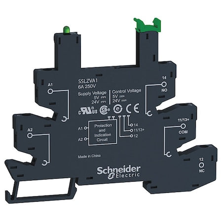 Schneider Electric SSLZRA1 - Slim Interface Relay Socket, 6 A, 5 Pins