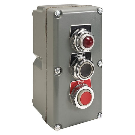 Schneider Electric 9001KYK317 - Control Station, Dead End, 2 Button, Black/Red, 1 Light
