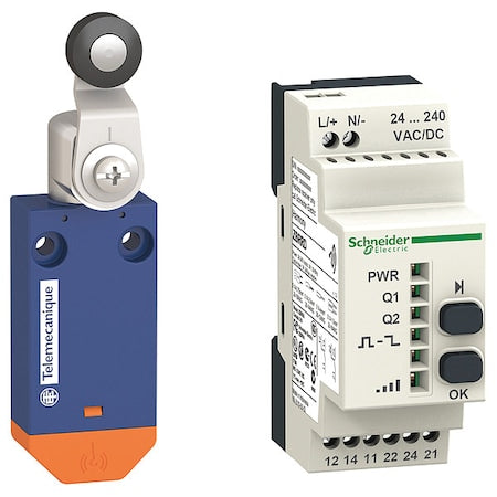 Telemecanique Sensors XCMWD15 - Wireless Limit Switch,Roller Lever Plunger