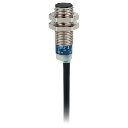 Telemecanique Sensors XS112B3PCL2 - Cylindrical, Inductive Proximity Sensor, 12 mm Dia., Brass, 2 m, Bare Wire, 4 Wires, Shielded