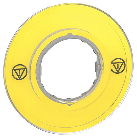 Schneider Electric ZBY9121 - Legend Plate, Yellow/Yellow, Round