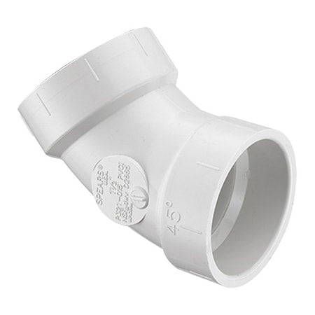 P321-060 - PVC Elbow, 45 Degrees, Socket, 6 in Pipe Size