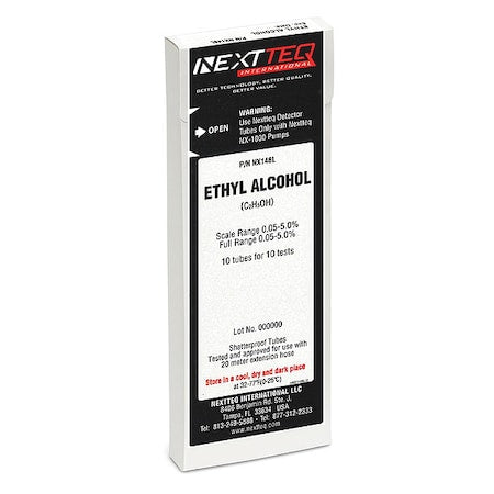 Nextteq NX148L - Detector Tube, Ethyl Alcohol, PK10