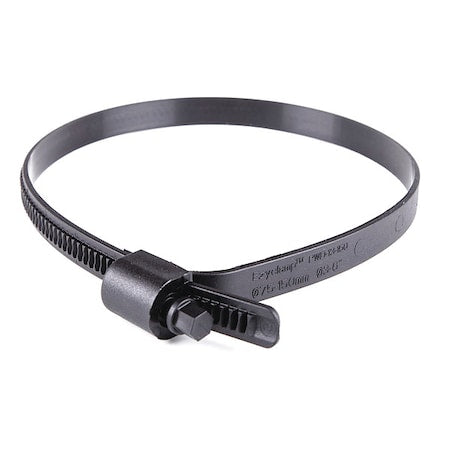 PWD-13-150-SC-PA66-BK - Worm Gear Hose Clamp, Plastic, Hex, PK10