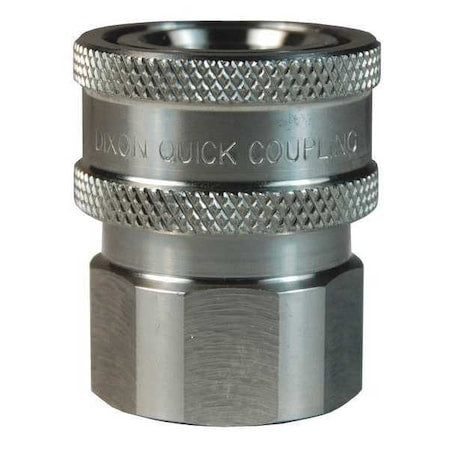 Dixon 2VF2-SS - VSeries Valved Coupler SS,1/4",FNPTF,1/4"