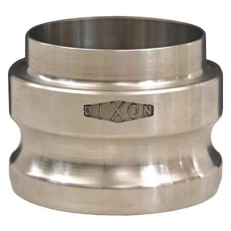 Dixon RE300BT - Cam and Groove Adapter Butt Weld,SS,3"