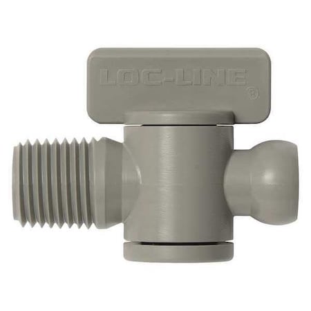Loc-Line 29452-G - Male NPT Valve,Gray,1/4",PK10