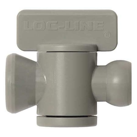 Loc-Line 29454-G - In-Line Valve,Gray,1/4",PK10