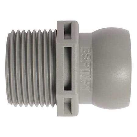 Loc-Line 69549-G - BSPT Connector,Gray,3/4",PK50
