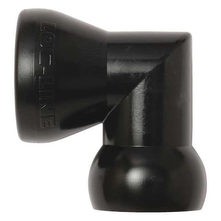 Loc-Line 59874-BLK - Elbow,Black,1/2",PK20