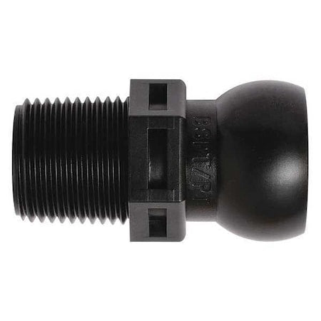 Loc-Line 59876-BLK - BSPT Connector,Black,3/8",PK50