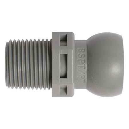 Loc-Line 59876-G - BSPT Connector,Gray,3/8",PK50