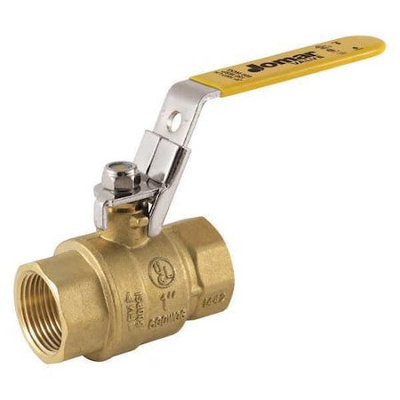 Jomar Valve JF-100T-LH - Brass Ball Valve,NPT,1" latch lock
