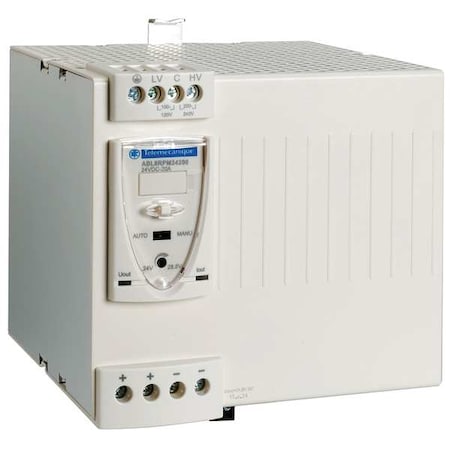Schneider Electric ABL8RPM24200 - DC Power Supply, 100/120 V AC; 200/240 V AC, 24 V DC, 480 W, 20 A, DIN Rail