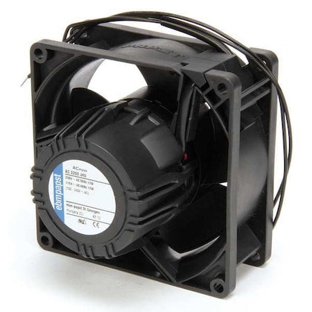 Ebm-Papst AC3200JHU - Axial Fan, Square, 115/230 V AC, 1 Phase, Fiberglass Reinforced Plastic, 3 5/8 in W.