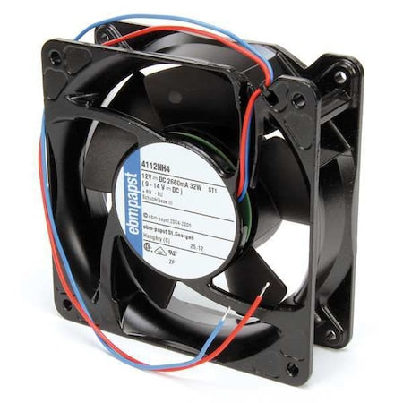 Ebm-Papst 4112NH4 - Axial Fan, Square, 12 V DC, Aluminum, 4 11/16 in W.