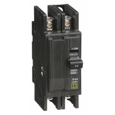 Square D QOU240 - Miniature Circuit Breaker, QO Series, 40 A, 2 Pole, 120/240 V AC, 10k A at 120/240 V AC