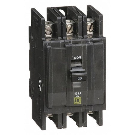 Square D QOU320 - Miniature Circuit Breaker, QO Series, 20 A, 3 Pole, 120/240 V AC, 10k A at 120/240 V AC
