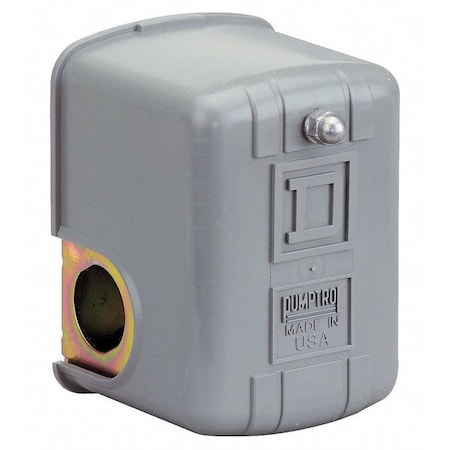 Telemecanique Sensors 9013FHG34J55M1X - Pressure Switch, Standard, DPST, 4 Ports, 1/4" FNPS, 40 to 150 psi Range, Polypropylene