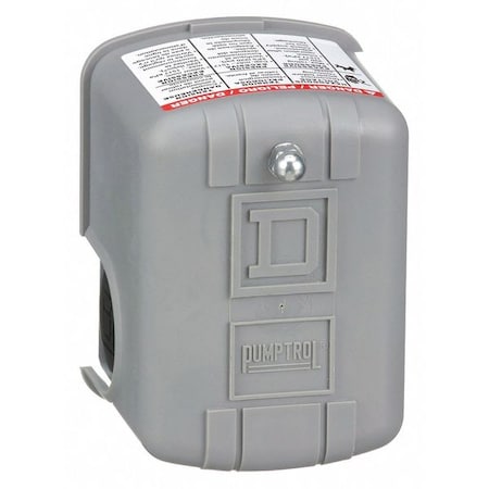 Telemecanique Sensors 9013FSG2J20 - Pressure Switch, Standard, DPST, 1 Ports, 1/4" FNPS, 5 to 65 psi Range, Polypropylene