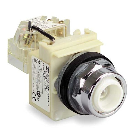 Schneider Electric 9001K1L1R - Push Button Operator, Flush, Momentary Action, Not Applicable Release, Illuminated, Red