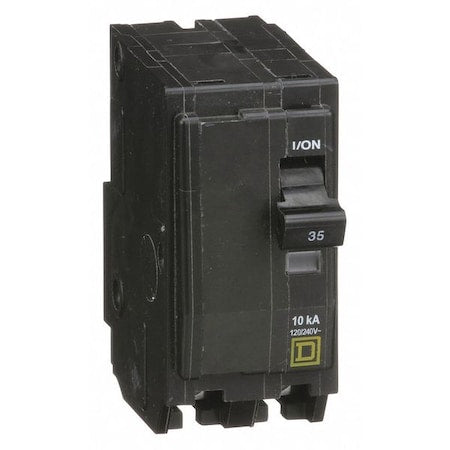 Square D QO235 - Miniature Circuit Breaker, QO Series, 35 A, 2 Pole, 120/240 V AC, 10k A at 120/240 V AC