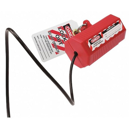 Accuform KDD230 - Plug Lockout,Red,3/8" Shackle dia.