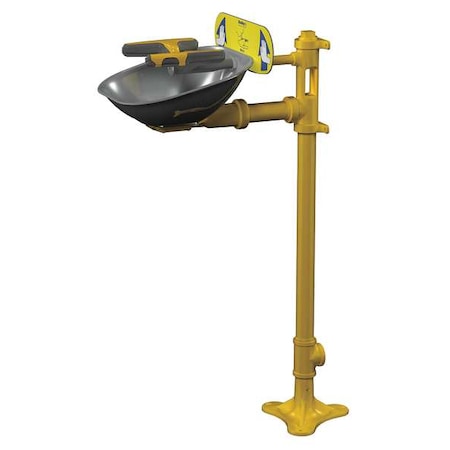 Bradley S19214Y - Plumbed Eyewash, Floor Mount, Plumbed, 41 1/2 in H., 15 1/2 in W
