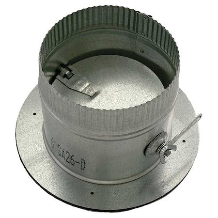 Greenseam GR6POCR6GA26D - Duct Collar w/Damper 8 in W, 6 in H